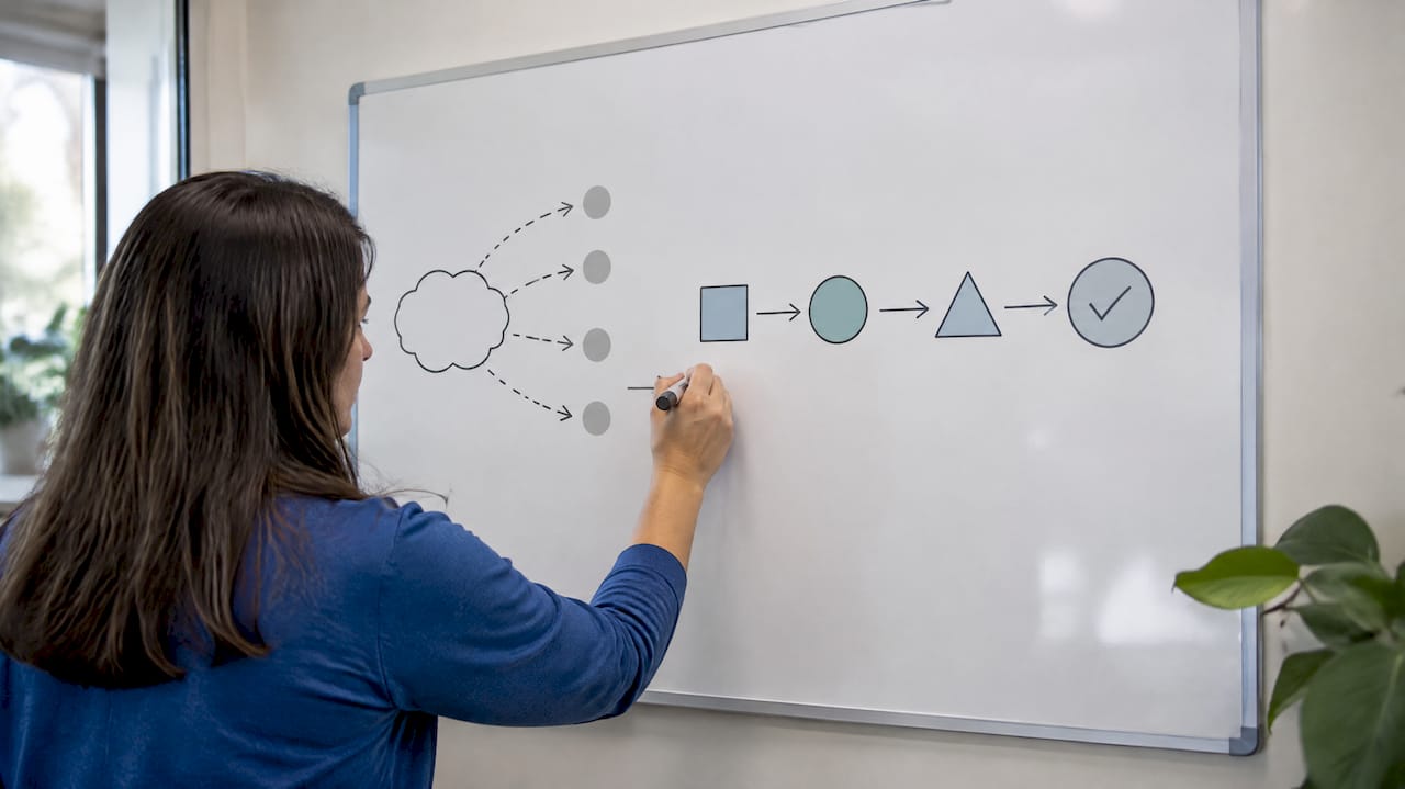 Illustration showing vague criteria becoming measurable