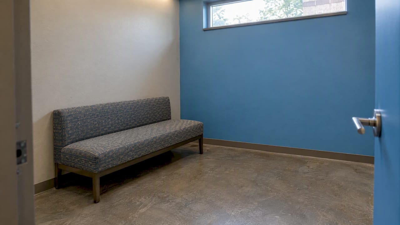 Simple quiet room for taking a calming break